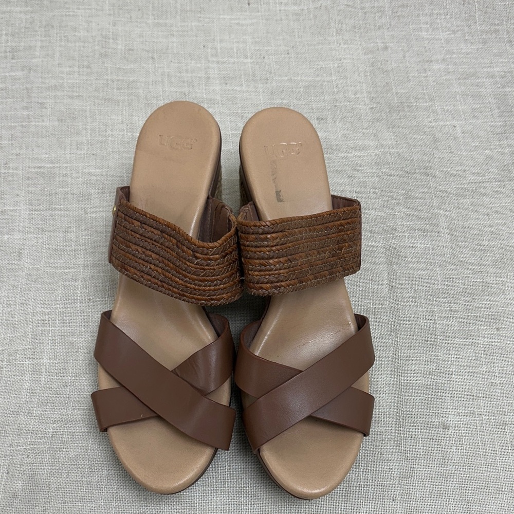 UGG Women's Tan and Brown Sandals